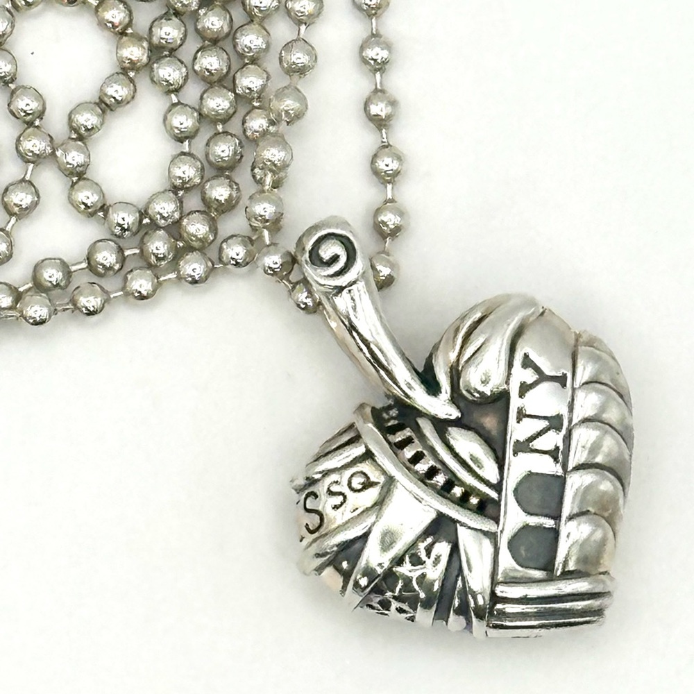Lagos Sterling Silver 925 Heart Of New York Pendant Necklace